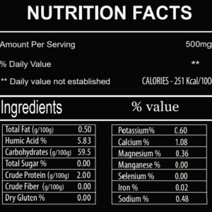 himalayan pure shilajit nutritional facts